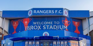 Rangers FC agrees to a sale in principle with US conglomerate GLASGOW, SCOTLAND - JUNE 30, 2022: Exterior view of Ibrox Stadium in Glasgow, Scotland. A home stadium of Glasgow Rangers, a professional football club based in Glasgow, Scotland.