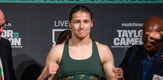 Netflix pick up rights for Katie Taylor vs. Amanda Serrano trilogy fight credit: LiamMurphyPics / Shutterstock