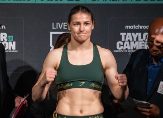 Netflix pick up rights for Katie Taylor vs. Amanda Serrano trilogy fight credit: LiamMurphyPics / Shutterstock