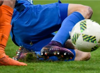 PFA NI to tackle gambling-related harm among players with Gamban LUBIN, POLAND - DECEMBER 19, 2016: Match Polish Premier League Lotto Ekstraklasa between KGHM Zaglebie Lubin - Piast Gliwice 2:1. Player's legs.