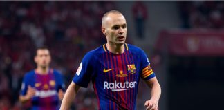 Iniesta swaps midfield for boardroom in latest FedEx campaign MADRID - APR 21: Andres Iniesta plays at the Copa del Rey final match between Sevilla FC and FC Barcelona at Wanda Metropolitano Stadium on April 21, 2018 in Madrid, Spain.