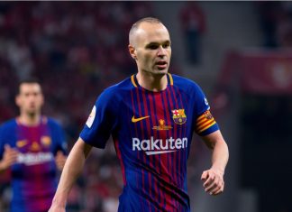 Iniesta swaps midfield for boardroom in latest FedEx campaign MADRID - APR 21: Andres Iniesta plays at the Copa del Rey final match between Sevilla FC and FC Barcelona at Wanda Metropolitano Stadium on April 21, 2018 in Madrid, Spain.