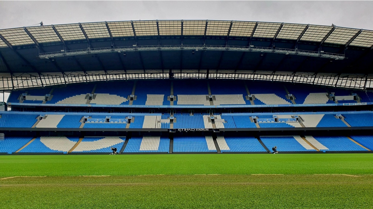 Manchester. England. 01 JUL 2024. City of Manchester Etihad Stadium in Manchester in northwest England