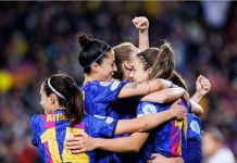 Breaking new ground: the rise of women’s football betting BARCELONA - MAR 30: Barcelona's women's football players celebrate after scoring a goal during the UEFA Women's Champions League match between FC Barcelona and Real Madrid at the Camp Nou Stadium on March 30, 2022.