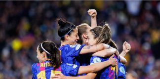 Breaking new ground: the rise of women’s football betting BARCELONA - MAR 30: Barcelona's women's football players celebrate after scoring a goal during the UEFA Women's Champions League match between FC Barcelona and Real Madrid at the Camp Nou Stadium on March 30, 2022.