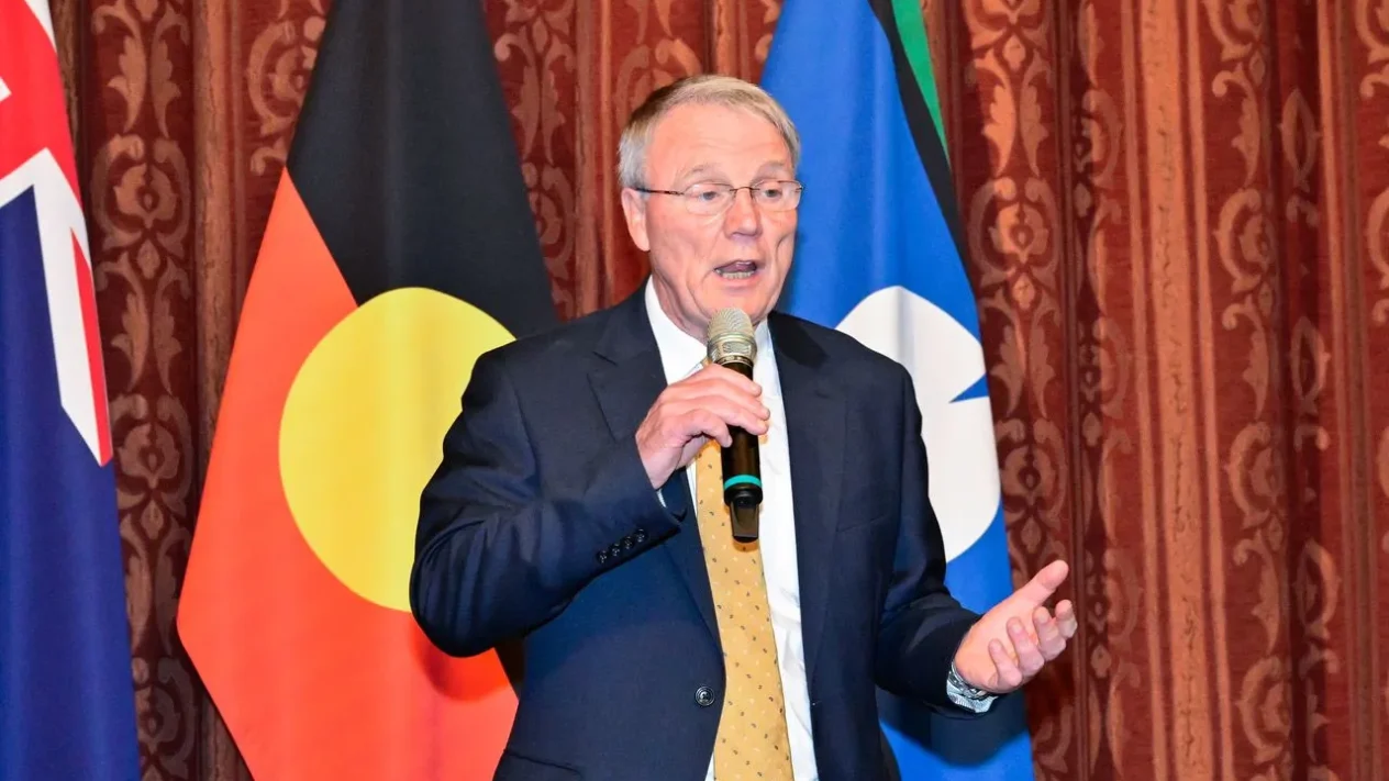 Gary Hetherington new London Broncos Owner speaking during the London Rugby League Launch at Australian Embassy Exhibition Hall, Australia House,
