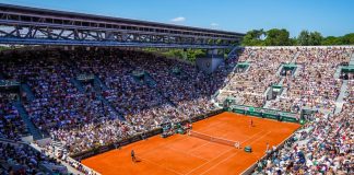 Gambling crackdown hits centre court as Roland Garros begins PARIS, FRANCE - JUNE 3, 2023: A general view of the Court Suzanne Lenglenu during 2023 Roland Garros tennis tournament at the Le Stade Roland Garros in Paris, France