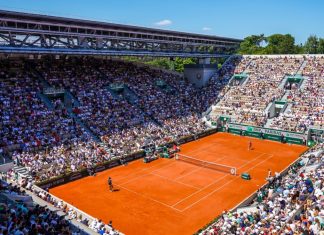 Gambling crackdown hits centre court as Roland Garros begins PARIS, FRANCE - JUNE 3, 2023: A general view of the Court Suzanne Lenglenu during 2023 Roland Garros tennis tournament at the Le Stade Roland Garros in Paris, France