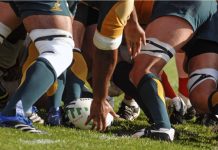 World Rugby hands Nine the keys to an Aussie golden era MARSEILLE, FRANCE-OCTOBER 06 2007: close up of the australian rugby players scrum, during the match Australia vs England, of the Rugby World Cup, in Marseille.