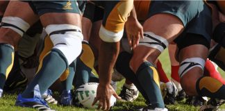 World Rugby hands Nine the keys to an Aussie golden era MARSEILLE, FRANCE-OCTOBER 06 2007: close up of the australian rugby players scrum, during the match Australia vs England, of the Rugby World Cup, in Marseille.
