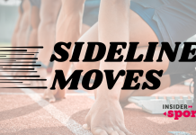 Sideline Moves: Novak Djokovic joins roster of celebs investing in football An zoomed image of athletes hands on the start line of a track with the words sideline moves over the top