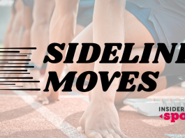 Sideline Moves: Arsenal commercial chief set to exit An zoomed image of athletes hands on the start line of a track with the words sideline moves over the top