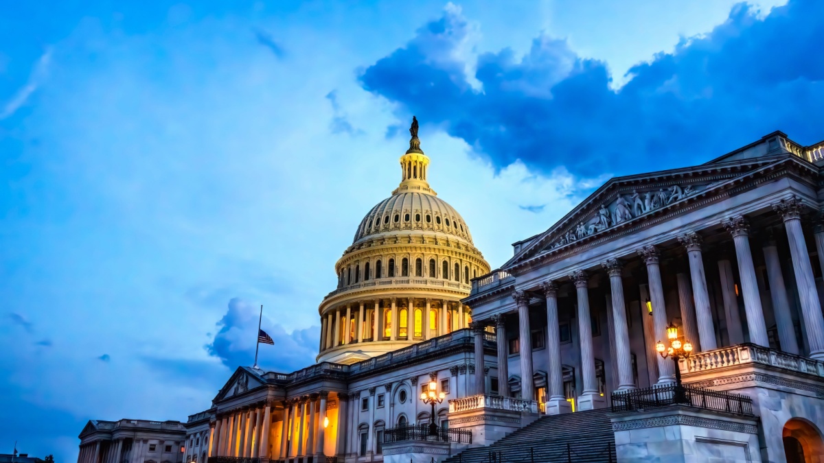 Image of Congress building in washington, following the vote on US tax reform 2025