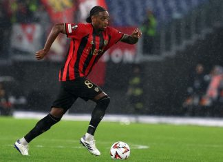 Ratcliffe aiming to sell Nice for €250m to focus on United performance OGC Nice player wearing home shirt with INEOS sponsorship