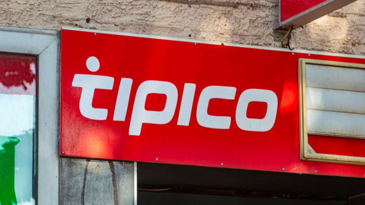 Hanau, Germany - June 25, 2023: Logo and sign of Tipico betting company.