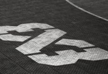 Building a future for 3×3 basketball in London Streetball FIBA 3x3 LOGO at streetball court. Kharkov, Ukraine, 08.08.2021.