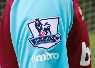 Sleeve branding set to soar in Premier League deals HOVSTA, SWEDEN - AUGUST 15, 2019: Barclays Premier League patch on a West Ham United kit.