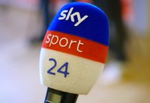 Sky deal sabotage? Boxxer sues former executive Close-up shot of the Sky Sports microphone during a press conference. Turin, Italy - January 2021.