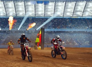 World Supercross joins betting boom — what it means for extreme sports globally Motocross riders in action. Supercross. Motocross sport.