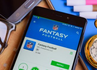Is the future of sport already on your phone? Image of a fantasy football mobile app on a smart phone