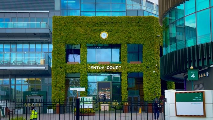 The facade of Centre Court at Wimbledon