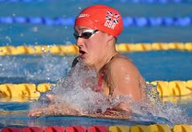 Aquatics GB to stream 2025 World Championships via Eurovision Sport Image of Angharad Evans swimming to 200m as part of team Aquatics GB at the Sette Colli Swimming Trophy in June 2025