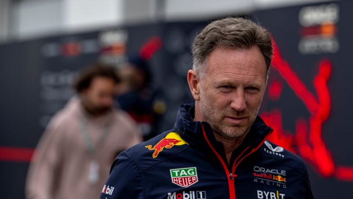 Christian-Horner-(1) MONTRéAL, CANADA - June 18, 2023: Christian Horner, from The the United Kingdom competes for Red Bull Racing. Race day for the 2023 Formula 1 Canadian Grand Prix.