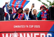 How Crystal Palace lost Europa League football London, UK, 26th May 2025, Crystal Palace players celebrate on an open top bus during the FA Cup trophy parade. Credit: Antony Medley.
