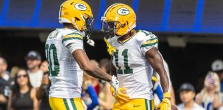 Green Bay Packers net income falls 12.5% to $85.6m Green Bay Packers wide receivers Jayden Reed #11 celebrates with Bo Melton #80 after catching a touch down pass against the Los Angeles Rams in an NFL football game at SoFi Stadium, Oct. 6, 2024.