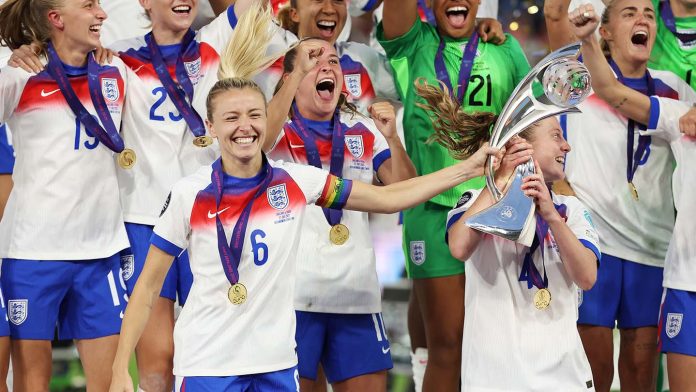 Lionesses-2025-Euro-winners Lionesses lift the Women's Euros 2025 trophy