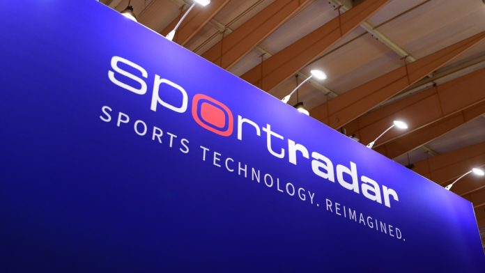 Sportradar sign from 2024 SBC Summit in Lisbon.