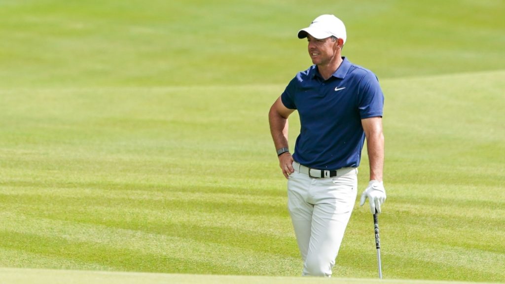 DP World Tour to offer crypto prize money. Image of golfer Rory McIIroy