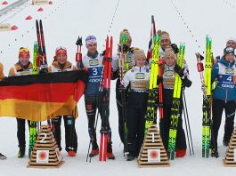 FIS charges Norwegian ski officials and athletes over alleged suit manipulation Image of the NC mixed podium at Trondheim 2025