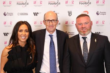 Incoming Chair, Legends of Football, Peter Leathem OBE (centre)