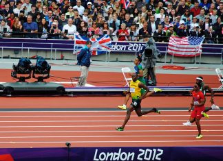 The race to redefine athletics Usain Bolt leads easily out of the bend in the mens 200m at the London Olympics. Image credit: Mark Wordy