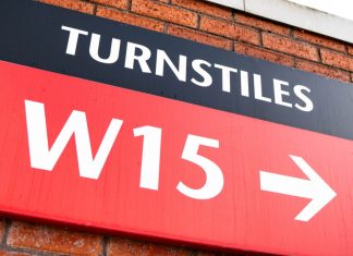 Is the Premier League losing the black market ticketing battle? Old Trafford, Greater Manchester - May 29th 2025: W15 Stretford End turnstiles at Old Trafford Stadium, Manchester United of Premier League.
