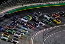 NASCAR’s charter lawsuit explained July 09, 2023 - Hampton, GA, USA: NASCAR Cup Driver, AJ Allmendinger (16) races off turn four during the Quaker State 400 Available at Walmart at the Atlanta Motor Speedway in Hampton GA.