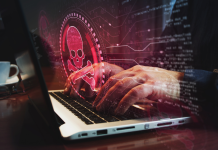 How the biggest live sports piracy site just fell Skull pirate, online cyberattack, hack, threat and breach security symbol and man typing computer keyboard. Hands on laptop. Network, cyber technology and background abstract piracy concept.