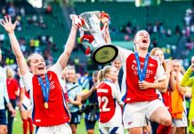 Champions League on BBC: when will the women’s game make the pay-TV leap? Players from the Arsenal team celebrate winning the Women's Champions League Final between Arsenal v Barcelona at Alvalade stadium,may 24, 2025.