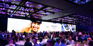 Brisbane 2032 opens $2.5bn Olympic supply chain to local firms Image from Brisbane 2023 party