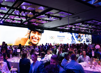 Brisbane 2032 opens $2.5bn Olympic supply chain to local firms Image from Brisbane 2023 party