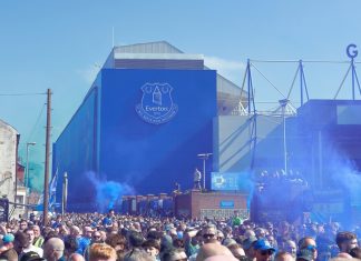 777 Partners $500m fraud case puts multi-club football model under scrutiny LIVERPOOL, ENGLAND - MAY 18: The scenes outside Goodison Park on May 18, 2025, prior to the final ever mens first team game to be played there. Goodison Park had been home to Everton FC since 1892.