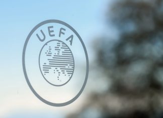 UEFA leans on solidarity narrative as €5.1bn budget reveals post-EURO revenue dip Uefa logo etched into some glass