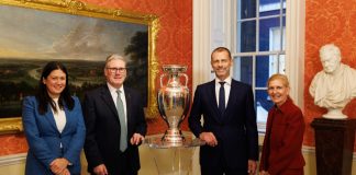 UK PM Starmer meets UEFA to discuss EURO 2028 impact Prime Minister Keir Starmer at launch of Euro 2028.