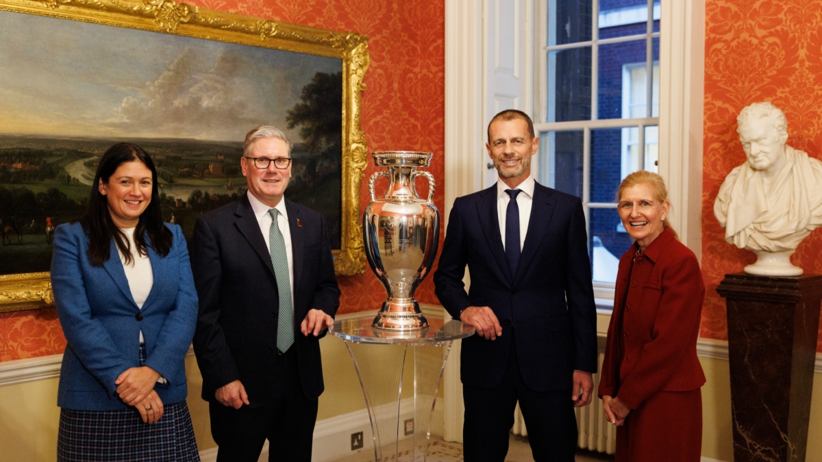 Prime Minister Keir Starmer at launch of Euro 2028.