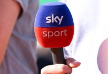 Sky seeks sponsors for iconic Soccer Saturday show A Sky Sports mic during the Rolex Monte-Carlo ATP Masters 1000 tennis on April 14, 2024 in Roquebrune Cap Martin, France.