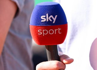 Sky seeks sponsors for iconic Soccer Saturday show A Sky Sports mic during the Rolex Monte-Carlo ATP Masters 1000 tennis on April 14, 2024 in Roquebrune Cap Martin, France.