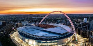 Full list of EURO 2028 host stadiums announced Wembley Stadium in London.