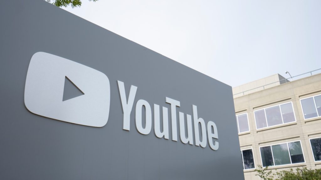 San Bruno, CA, USA - May 5, 2022: YouTube logo is seen at its headquarters in San Bruno, California. YouTube is an American online video sharing and social media platform owned by Google LLC.