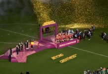 Home nations lodge sole bid to bring Women’s World Cup 2035 to UK Spanish female players celebrating with the 2023 FIFA Women's World Cup trophy. This photo was taken at the Stadium Australia in Sydney, New South Wales.